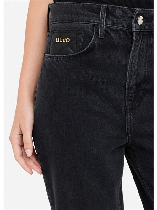 Jeans boyfriend con tasca matelassé LIU JO | UF5125D4927/87456